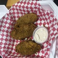 Chicken fingers with garlic aioli ✅  at Blue Sage Vegan Bistro in Little Rock