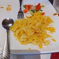 Yellow rice. Food was so appetizing, we almost forgot to photograph it! at Lucy Ethiopian Restaurant and Lounge in Houston