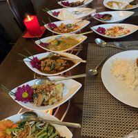 Reistafel — One dish already gone 😅 at Dapur in Zurich