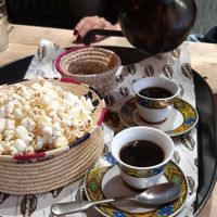 coffee and pop corn at Corarima in Wakefield