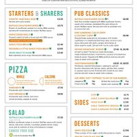 Menu (taken in Sept 2019) at The Bridge Inn in Wakefield