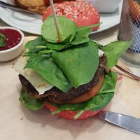 Black bean burger at Café Garrett by Ohana in Lisbon