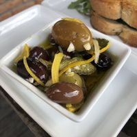 Spanish olives at Boca Bistro in Saratoga Springs