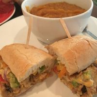 Seitan sandwich with melted cheese at Veganbites - Sahara Ave in Las Vegas