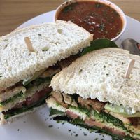 Tofu, spinach, avocado, bac’n, sandwich  at Veganbites - Sahara Ave in Las Vegas