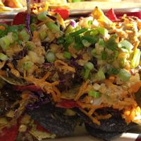 Nacho platter at Tiki Loco in Dallas