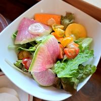 Fresh salad at Mori-meshi in Hakone