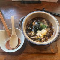 Tofu skins, mushrooms without udon noodles plus Wakame Seaweed!  at Mori-meshi in Hakone