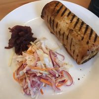 Veggie haggis roll with coleslaw was incredible  at Cafe Wynd in Dunfermline