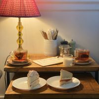 Victoria sponge  at Cafe Wynd in Dunfermline