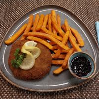 Pilzschnitzel at Emmels Dinkelrind in Neuberg