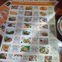 Menu at Pad Thai in Chiang Rai