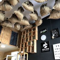 cute interieur and lovely staff at Lengje Fruta in Vlore