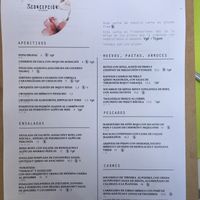 Menu at La Concepción in Tenerife