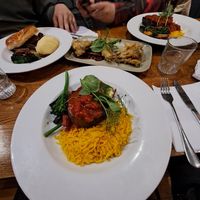 Roasted aubergine at Beinglas Farm in Stirling