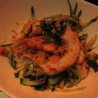 Pa Koung: salad with vegan shrimps, lemon grass and sweet chili. Not the most exciting dish at ChuChai. at ChuChai in Montreal