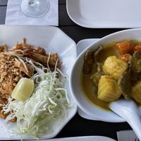 Pad Thai and yellow curry - both magnifique!  at ChuChai in Montreal