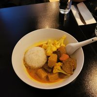 Vegan beef in yellow curry at ChuChai in Montreal