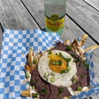 this vegan egg was unreal  at New Public - Food Truck in Bellingham