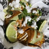 Fried corn under there  at New Public - Food Truck in Bellingham