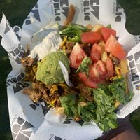 Carne asada fríes  at New Public - Food Truck in Bellingham