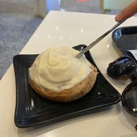 Amazing vegan cinnamon bun   at Copper Branch in Ottawa