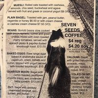 Menu  at Zen Arcade Cafe in Preston