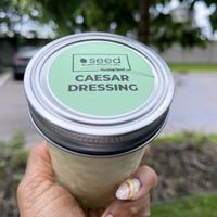 Finally a perfect container (old ones used to spill)  at Seed Cafe in Minneapolis