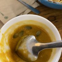 Pumpkin soup at Seed Cafe in Minneapolis