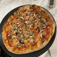 Excellent pizza with vegan cheese   at Bar Italia in Edinburgh