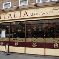 Restaurant front at Bar Italia in Edinburgh