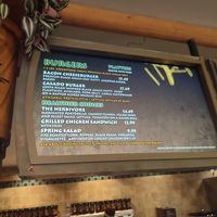 The menu  at Universal Studios - Jurassic Park Discovery Center in Orlando