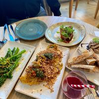 mushroom pate (right) and sweet potato (back) at Erpingham House at Cloud Twelve in West London