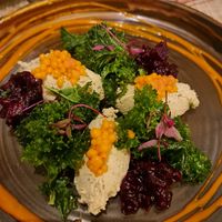 Cold tofu. Looks like meat the structure 😳 at Erpingham House at Cloud Twelve in West London