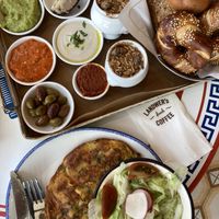 Vegan breakfast for two  at Landwer Cafe in Ashkelon