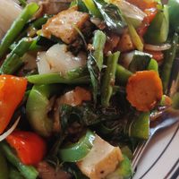 Pad Ka pow with tofu at Sab Lai Thai Kitchen in San Diego