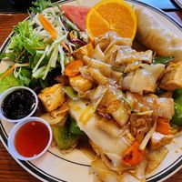 Vegan drunken noodles at Sab Lai Thai Kitchen in San Diego