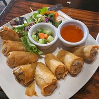 Vegan spring rolls at Sab Lai Thai Kitchen in San Diego