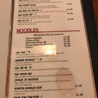 Menu at Sab Lai Thai Kitchen in San Diego