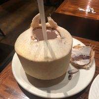 Coconut fresh water! at Sab Lai Thai Kitchen in San Diego