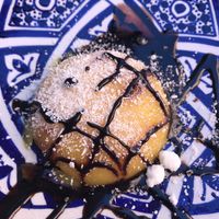 Muhallabia Vegano (orange pudding topped with chocolate and grated coconut) at Peace&Spice in Padua