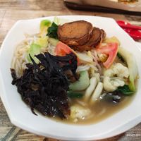 Fish-sliced bee hoon without milk at 340 Vegetarian in Northeast Singapore