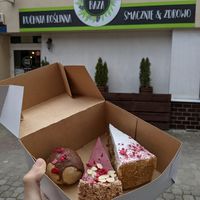 cakes for takeaway at Zielona Baza in Rzeszow