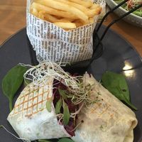 Mexican wrap + fries at Zielona Baza in Rzeszow