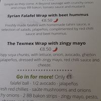 Menu selection at Balance Bowl in Gzira