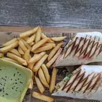Wrap & chips at Balance Bowl in Gzira