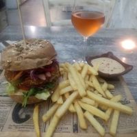 Avo Thai Twist with fries and homemade vegan Sriracha Mayo at Balance Bowl in Gzira