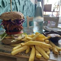 BBQ jack beyond meat burger  at Balance Bowl in Gzira