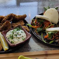 Mushroom calamari & Bao Buns at Balance Bowl in Gzira