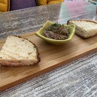 Complimentary bread and dip  at Balance Bowl in Gzira